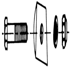 Attache dent de faneuse DEUTZ-FAHR 0658.1529 adaptable
