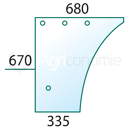 Vitre de porte D/G pour machine agricole FENDT 247811030950 adaptable