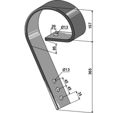 Dent pour vibroculteur KOCKERLING 3538741 adaptable - Blacksteel©