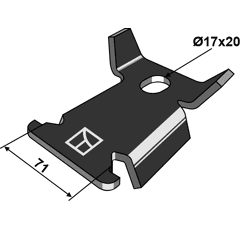 Seguridad anti-rotación para dientes niveladores 17 x 20 mm adaptable