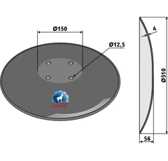 Disque lisse ∅510x4 pour déchaumeur POTTINGER 85041024.1 adaptable