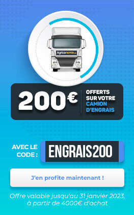 200€ de réduction sur vos camions d'engrais