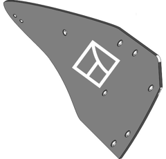 Versoir droit pour charrue LEMKEN 3441240 adaptable - Blacksteel©