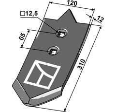 Pointe de soc pour cultivateur UNIA 1738/05-006/0 adaptable
