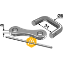 Kettenschloss Ø 8 x 31 mm für Düngerstreukette Nachbau  