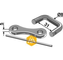Acoplamiento Ø 8 x 31 mm para cadena de esparcidor adaptable