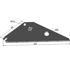 Couteau pour mélangeuse PÖTTINGER 100.04.166.0 adaptable - Blacksteel©