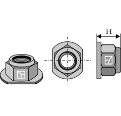 écrou à freinage interne - conique - M24x2 - 8.8