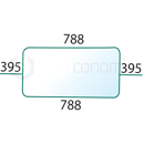 Vitre arrière pour machine agricole RENAULT 7700687855 adaptable