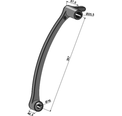 Bras long 397 x 25,5 mm pour houe YETTER 2555117 adaptable - BlackSteel©