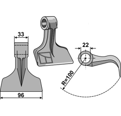 Marteau pour broyeur NOBILI JX140453 adaptable - Blacksteel©