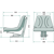 Siège de tracteur complet avec housse PVC 470 x 490 mm adaptable