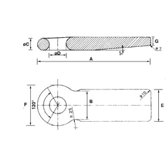 Anneau d'attelage plat 36 T