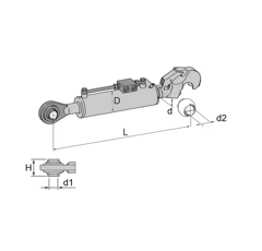 3ème point hydraulique Ø 40 mm - Catégorie 3