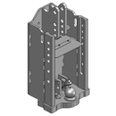 Lagerbock HVLB, Kugel 80W= 330 S32, Fendt Favorit 600 LS, LSA, S, SL,Farbe AGCO-Grau, Scharmüller