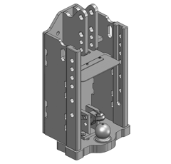 Lagerbock HVLB, Kugel 80W= 330 S32, Fendt Favorit 600 LS, LSA, S, SL,Farbe AGCO-Grau, Scharmüller