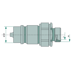 Coupleur mâle M22 x 1,5 mm adaptable