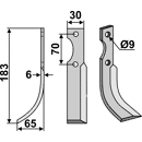 Fräsmesser Links 183 x 30 S.E.P. Nachbau