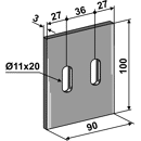 Abstreifer für Packerwalze 51S102 Sicma Nachbau