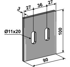 Abstreifer für Packerwalze 51S102 Sicma Nachbau