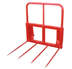 Fourche à balles frontal 4 dents pour chargeur 77875502 adaptable