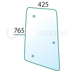 Vitre latérale Dr. pour machine agricole JOHN DEERE L213353 adaptable