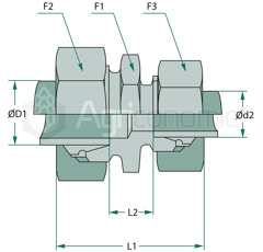 Raccord droit pour STAUFF GV12L 8 adaptable