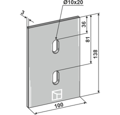 Racloir pour rouleaux packer LELY 1.1606.4078.0 adaptable 