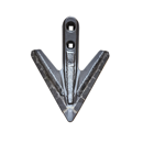 Aileron triangulaire avec renfort acier, plaquettes carbure et rechargement KOCKERLING 506055 adaptable