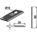 Couteau rotatif pour broyeur AGRIA 479005-AG adaptable - Blacksteel©