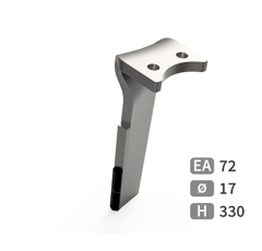 Dent de herse rotative Gauche 2 plaquettes carbure NIEMEYER 34825 adaptable