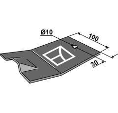 Patin d'usure à souder pour faucheuse KUHN 56801700 adaptable
