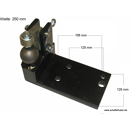 Zwangslenkung, links,für Lagerbock Kugel 80 W= 250 Schwarz, Scharmüller