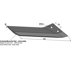 Lemken - 3374542|3374543 - Soc ailette droit KF52P  - 400x10 mm - BlackSteel©