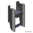 Lagerbock HVLB,W= 330 S32, tief,Mercedes Benz Unimog Typ 405 Schwarz, Scharmüller