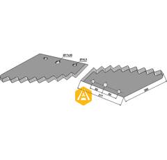 Couteau pour autochargeuse KUHN A5303620 adaptable - BlackSteel©
