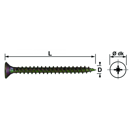Vis agglomérées à tête fraisée M6 x 50 mm (Vendu par 75)
