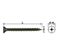 Vis agglomérées à tête fraisée M3 x 20 mm