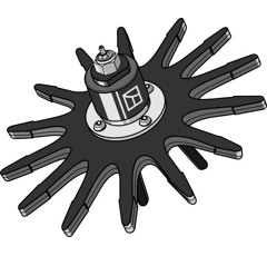 KIT étoiles à doigts 310mm pour bineuse KULT KRESS K.FH 992013IMR adaptable - BlackSteel©