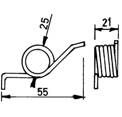 Ressort de rappel passat 6 spires pour faneuse adaptable