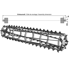 Krümlerwalze 1800 mm mit durchgehender Welle – Nachbau  