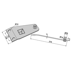 Halter  für Mähwerk PEZET PZ-0243 Nachbau
