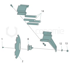 Ecrou autobloquant pour déchaumeur MASCHIO F01230269 adaptable