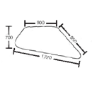 Vitre arrière inférieure pour chargeur télescopique MERLO 045169 adaptable