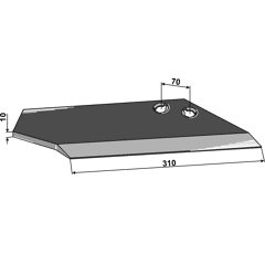 Ersatzflügel - Modell Landsberg-Pöttinger, rechts310 mm Pöttinger-Landsberg Nachbau 101LAN02R