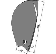 Randleitblech - rechts 101IND1482R Pöttinger Nachbau