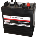 Batterie tracteur 6v 225Ah decharge lente + en diagonale | TECHNI-POWER