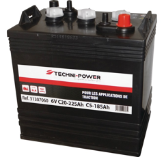 Traktor-Batterie 6V 225Ah langsames Entladen + diagonal | TECHNI-POWER