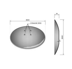Disque lisse ∅460x4 pour déchaumeur Ø trou 12 mm adaptable