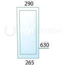 Pare-brise G. pour machine agricole HÜRLIMANN 0.015.0339.0/10 adaptable